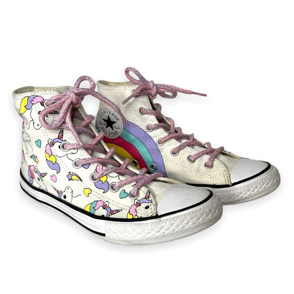 Converse Unicorn Sneaker All High Top Chuck Taylor Rainbow Girls Size 3